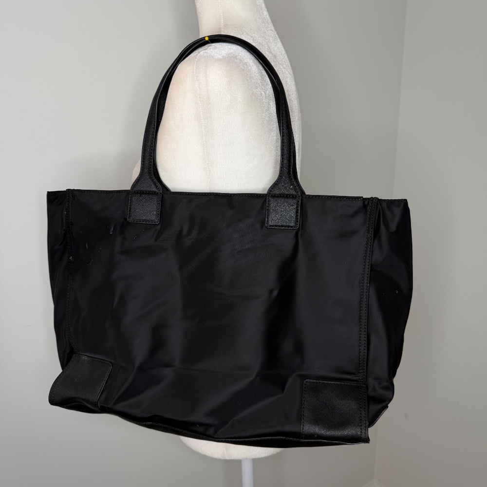 Tory Burch Nylon Tote Black Bag Purse - Picture 2 of 6